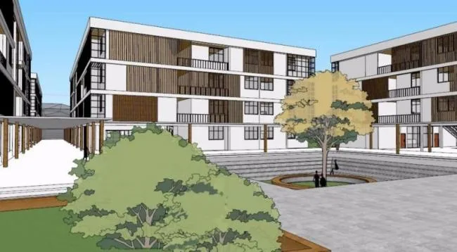 Modern Multi-Story School Campus Design | SketchUp Educational Architecture Model