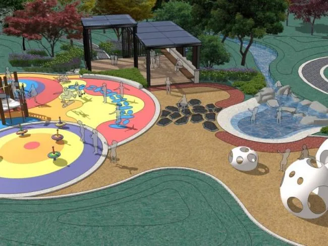 Sketchup Landscape Model | Park Landscape, Modern Style
