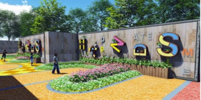 Sketchup Landscape Model | Multi story Kindergarten School Landscape, Modern Style