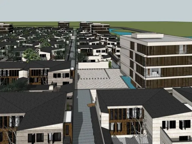Sketchup Planning Model | Central Area Planning, Residential Planning, Residential Planning, Modern Style