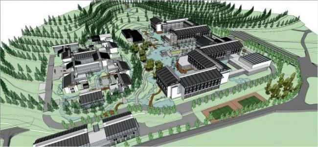 Sketchup Residential Model | Residential Area, Chinese Style