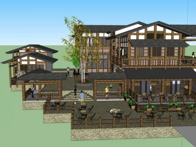 Sketchup Villa Model | Solo Villa, Chinese Style