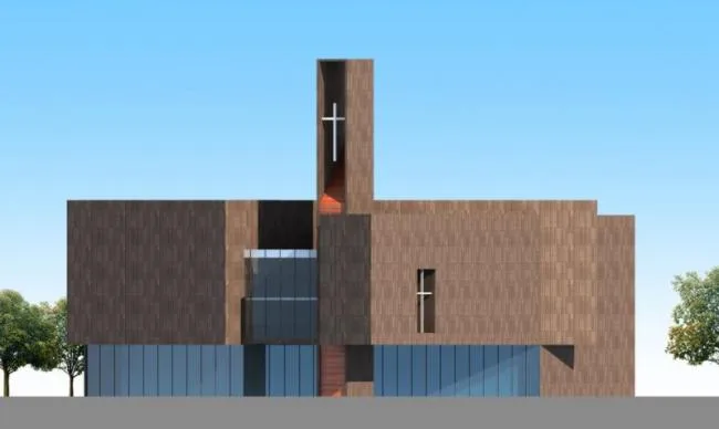 Sketchup Cultural Model | Multi story Church, Cultural Architecture, Modern Style