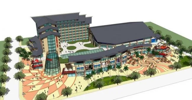Sketchup Business Model | Multi story Commercial Buildings, Modern Chinese Style