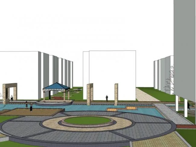 Sketchup Landscape Model | Residential Landscape, Chinese Style
