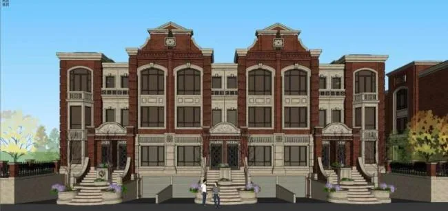 Sketchup Villa Model | Villa Cluster, European Style