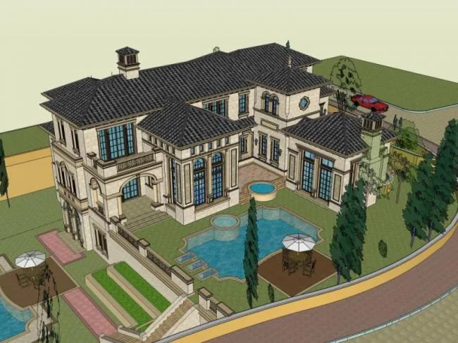 Sketchup Villa Model | Stacked Villa, European Classical Style