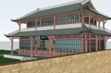 SketchUp Model of Ancient Chinese Architecture: Multi-Story San Su Temple Yunyu Building-BIM WORLD