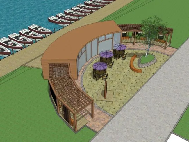 Sketchup Landscape Model | Square Landscape, Modern Style