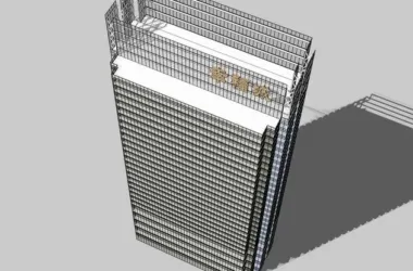 SketchUp Office Model | Modern Super High-Rise Office Building-BIM WORLD