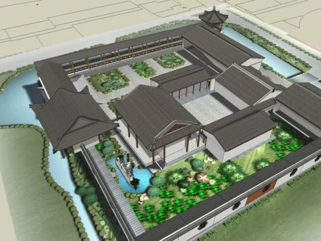 Sketchup Ancient Architecture Model | Multi story Ancient Academy Renovation, Antique, Ancient Architecture, Chinese Style
