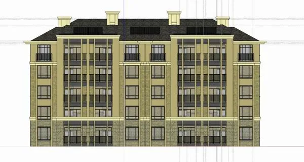 Sketchup Residential Model | Multi story Residence, Classical Style