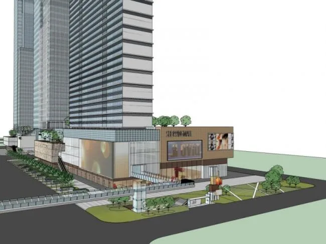 Sketchup Complex Model | Super High rise Commercial Complex, Modern Style