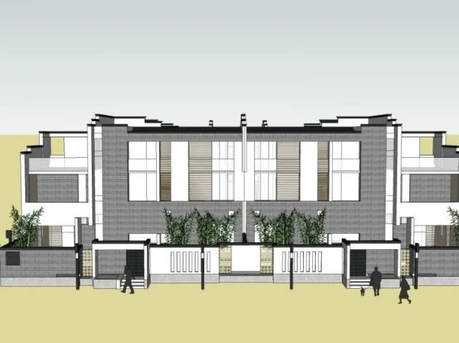 Sketchup Villa Model | Row Villa, Chinese Style