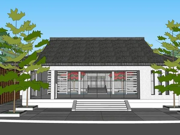 Sketchup Cultural Model | Multi story Garden Expo, Cultural Architecture, Chinese Style