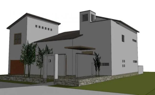 Sketchup Villa Model | Solo Villa, Modern Style