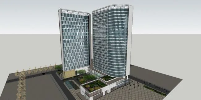 Sketchup Hotel Model | High rise Hotel, Modern Style