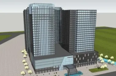 SketchUp Complex Model: Modern Multi-Story Commercial, Office, and Residential Building-BIM WORLD