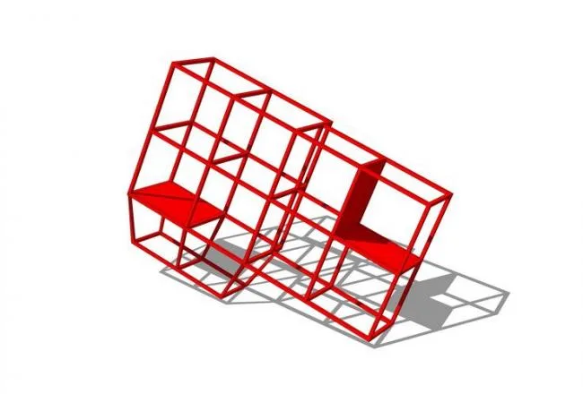 Steel Frame Sculpture Materials for SketchUp Landscape Models