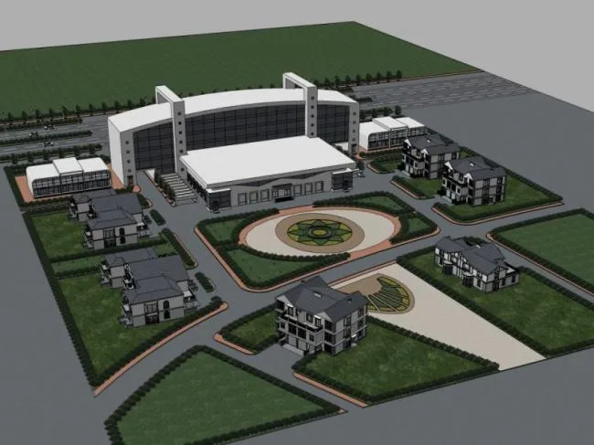 Sketchup Residential Model | Multi story Hotel, Modern Style