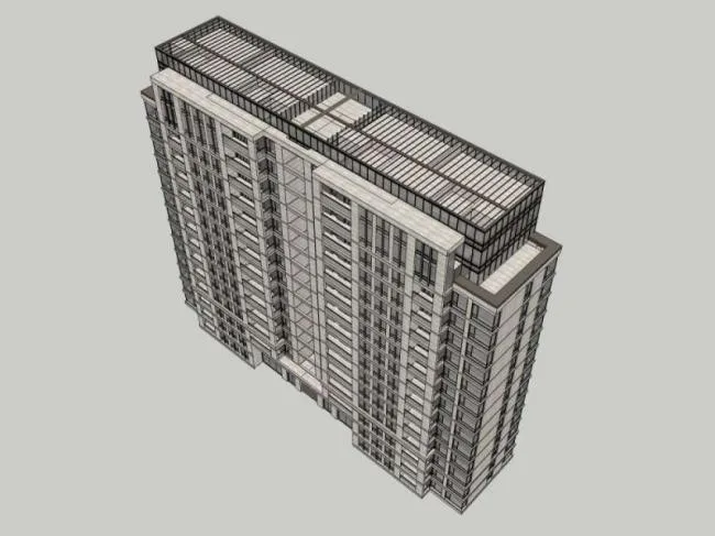 Sketchup Residential Model | High rise Residential Buildings, Residential Buildings, Classical Style