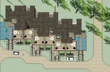 Modern Multi-Row Villa Design in SketchUp-BIM WORLD
