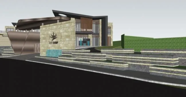 Sketchup Landscape Model | Villa Landscape, Modern Style