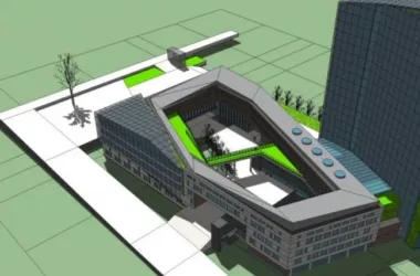 Modern High-Rise Office Building Model in SketchUp-BIM WORLD