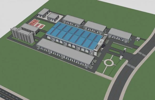 Sketchu Industrial Building | Multi story factory building, office building, modern style, industrial architecture