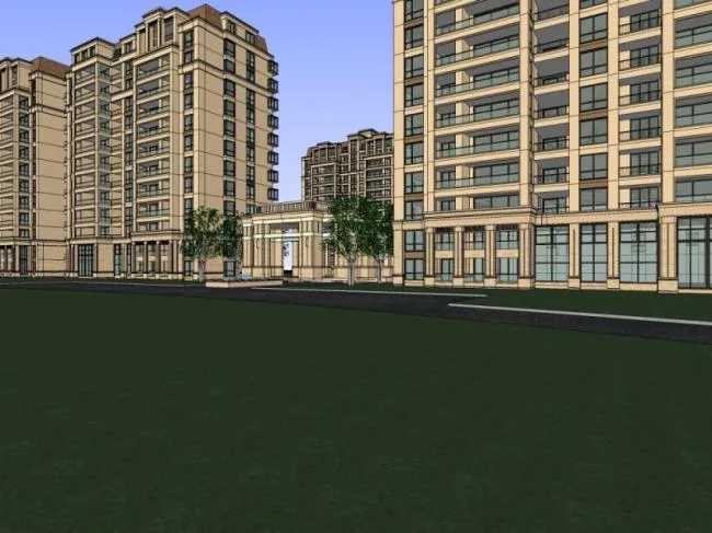 Sketchup Residential Model | Small and High rise Residential Buildings, Residential Buildings, Classical Style