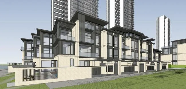 Sketchup Residential Model | Multi-story Residence, Modern Style, Residential Building, Townhouse