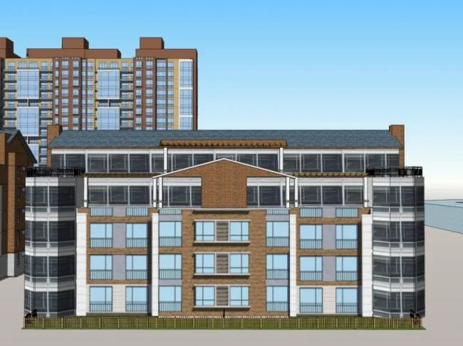 Sketchup Residential Model | Multi-story and High-rise Residential Buildings, Modern Style