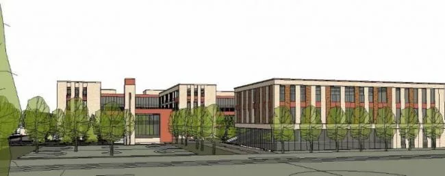 Sketchup School Model | Multi story Elementary School, Campus Educational Architecture, Modern Style