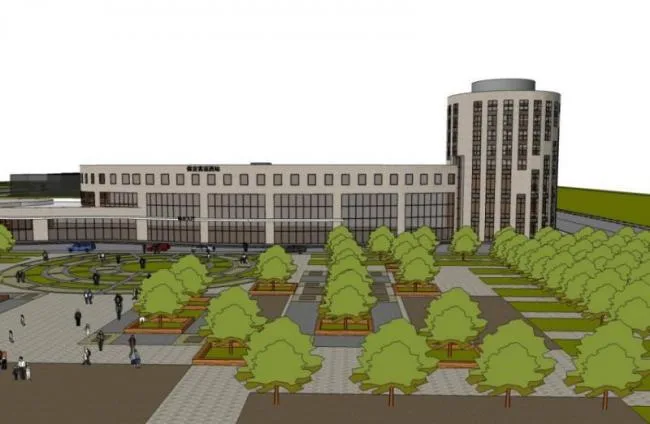Sketchup Station Road Bridge | Multi story Bus Terminal, Modern Style