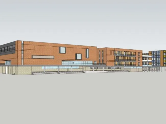 Sketchup School Model | Multi story School, Campus Educational Architecture, Modern Style