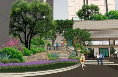 Classical Courtyard Garden Landscape Model in SketchUp-BIM WORLD
