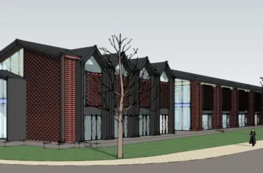 SketchUp Business Model: Modern Multi-Story Sales Office Design-BIM WORLD
