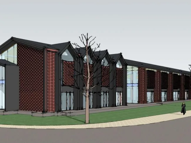 Sketchup Business Model | Multi story Sales Office, Modern Style