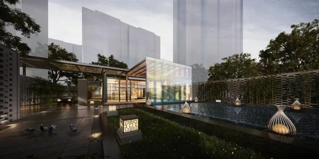 Sketchup Business Model | Multi story clubhouse, commercial building, modern style