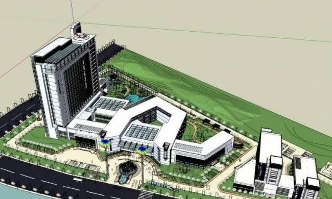 Sketchup Hospital Model | Multi story Hospital, Medical Building, Modern Style