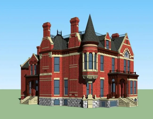 Sketchup Villa Model | Solo Villa, Stacked Villa, Classical Style, Victorian Style