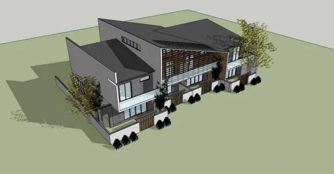 Sketchup Residential Model | Multi story Residential Building, Residential Architecture, New Chinese Style