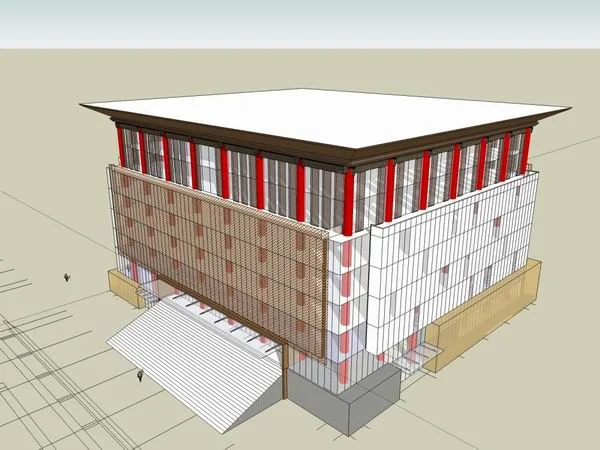 Sketchup Office Model | Multi story Office Building, Office Building, Modern Style