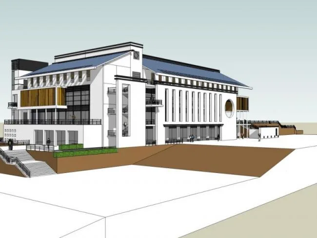 Sketchup Business Model | Multi story Cafeteria, Modern Chinese Style