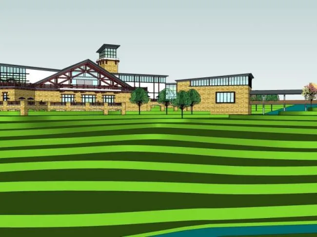 Sketchup Business Model | Low Level Clubhouse, Modern Style