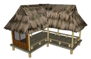 SketchUp Models of Southeast Asian-Style Pavilions and Classical Landscape Sketches-BIM WORLD