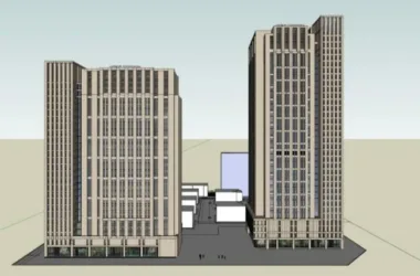 Modern High-Rise Office Building Model in SketchUp-BIM WORLD