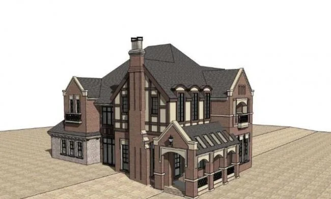 Classical Stacked Villa Model in SketchUp