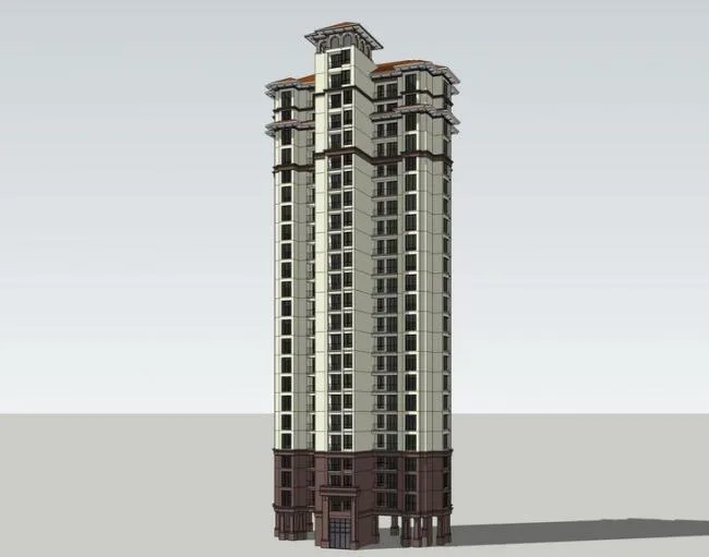 SketchUp Residential Models: High-Rise, Classical, and Spanish Style Buildings