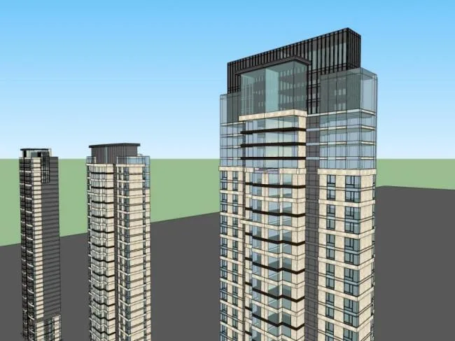 Sketchup Residential Model | High rise Residential Buildings, Modern Style